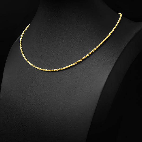 10k Gold Rope Chain 2mm