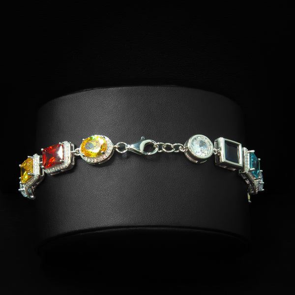 VVS Moissanite 10mm Multicolor Bracelet