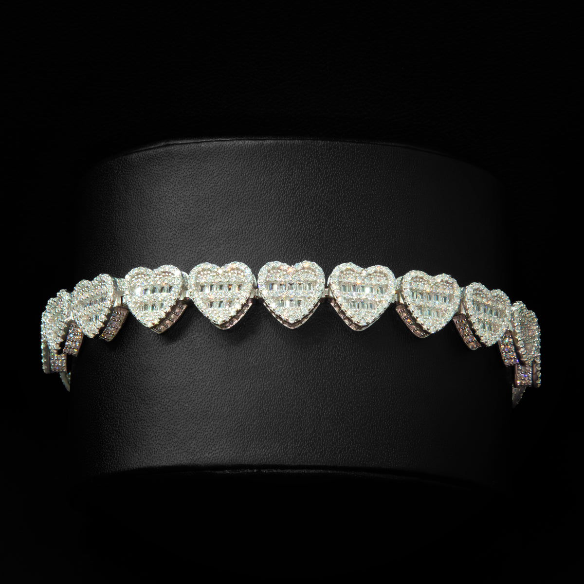 Baguette Heart Bracelet 10mm