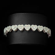 Baguette Heart Bracelet 10mm