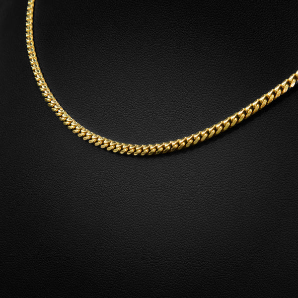 14k Gold Cuban Necklace 3mm