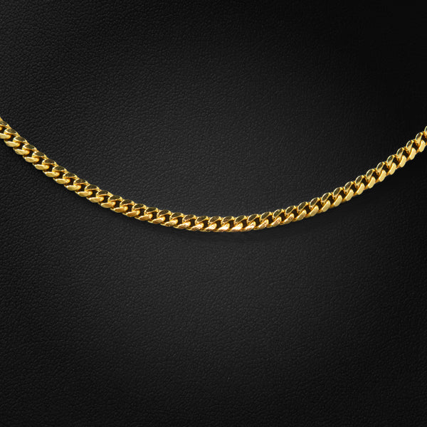 14k Gold Cuban Necklace 3mm