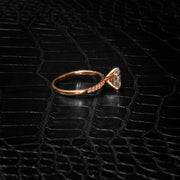 14K Rose Gold Lab Diamond Oval Engagement Ring