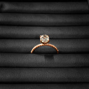 14K Rose Gold Lab Diamond Oval Engagement Ring