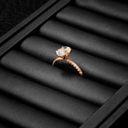 14K Rose Gold Lab Diamond Oval Engagement Ring