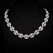 Moissanite 14mm Baguette Gucci Link Necklace