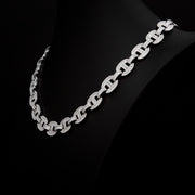 Moissanite 14mm Baguette Gucci Link Necklace