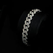 Moissanite Baguette Cuban Link Bracelet