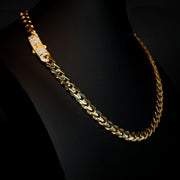 14K Gold 9mm Monaco Link Necklace