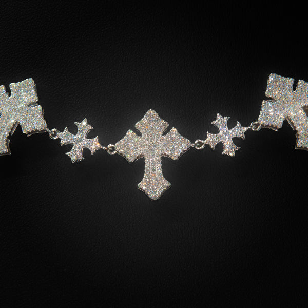 VVS Moissanite 20mm Cross Necklace