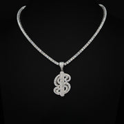 Moissanite Money Sign Pendant