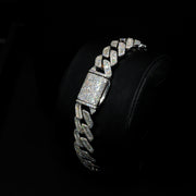 Moissanite Baguette Cuban Link Bracelet
