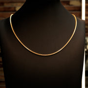 18K Gold 2mm Box Chain Necklace