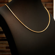 18K Gold 2mm Box Chain Necklace