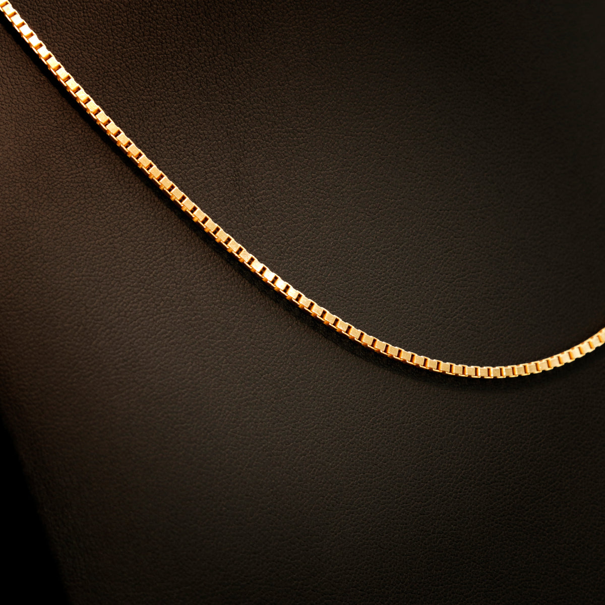 18K Gold 2mm Box Chain Necklace