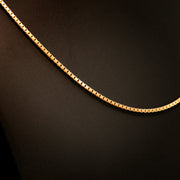 18K Gold 2mm Box Chain Necklace
