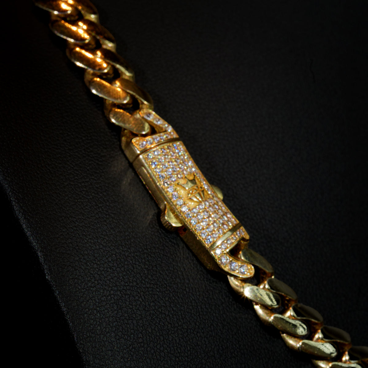 14K Gold 9mm Monaco Link Necklace