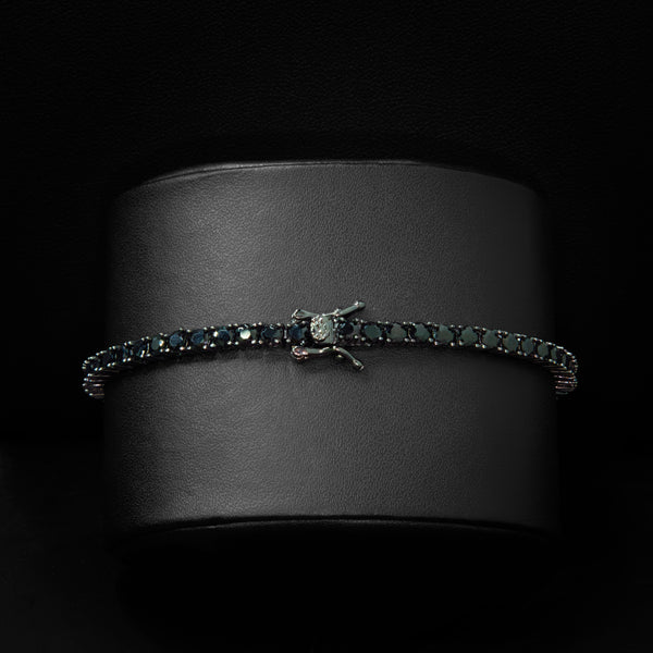 3mm Tennis Bracelet in 925 Black Rhodium