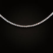 3mm Crystal Tennis Necklace in Rose Finish