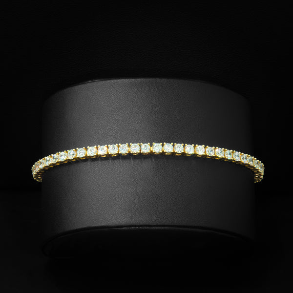 3mm Tennis Bracelet in Yellow Gold