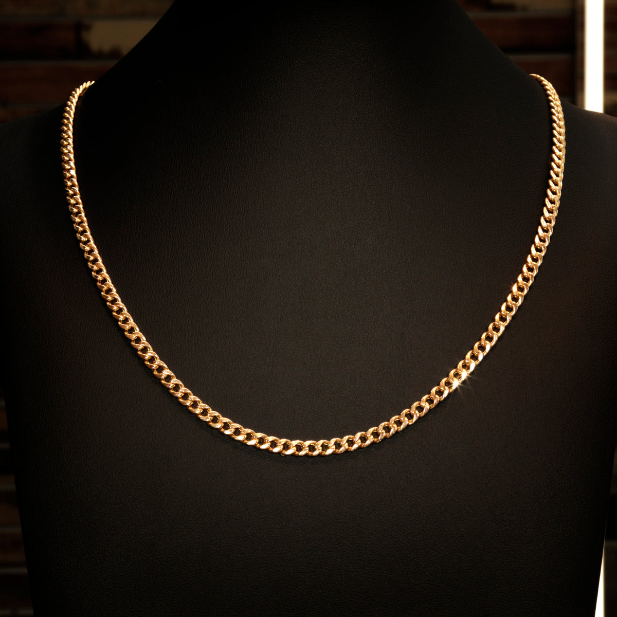 14K Gold 4mm Cuban Link Necklace