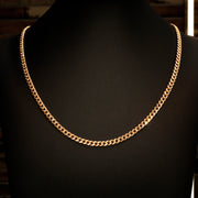 14K Gold 4mm Cuban Link Necklace