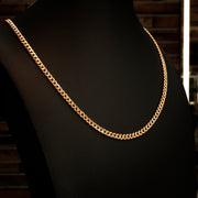 14K Gold 4mm Cuban Link Necklace