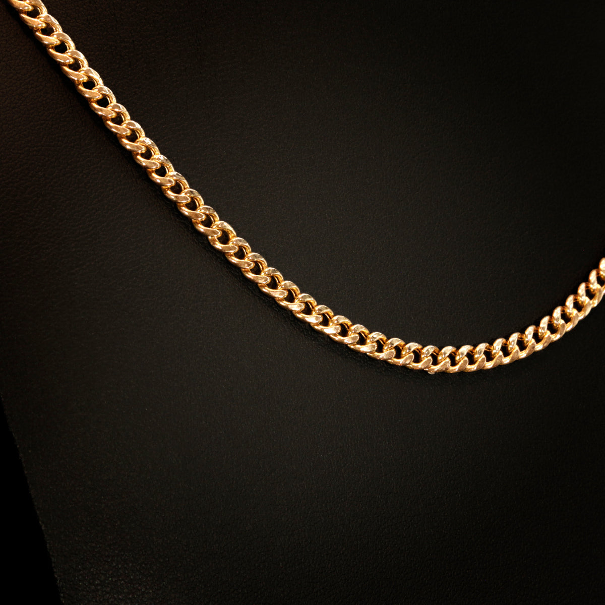 14K Gold 4mm Cuban Link Necklace