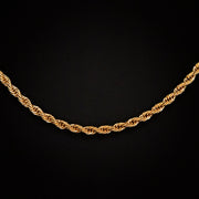 Stainless 4mm Rope Chain in Yellow Finish