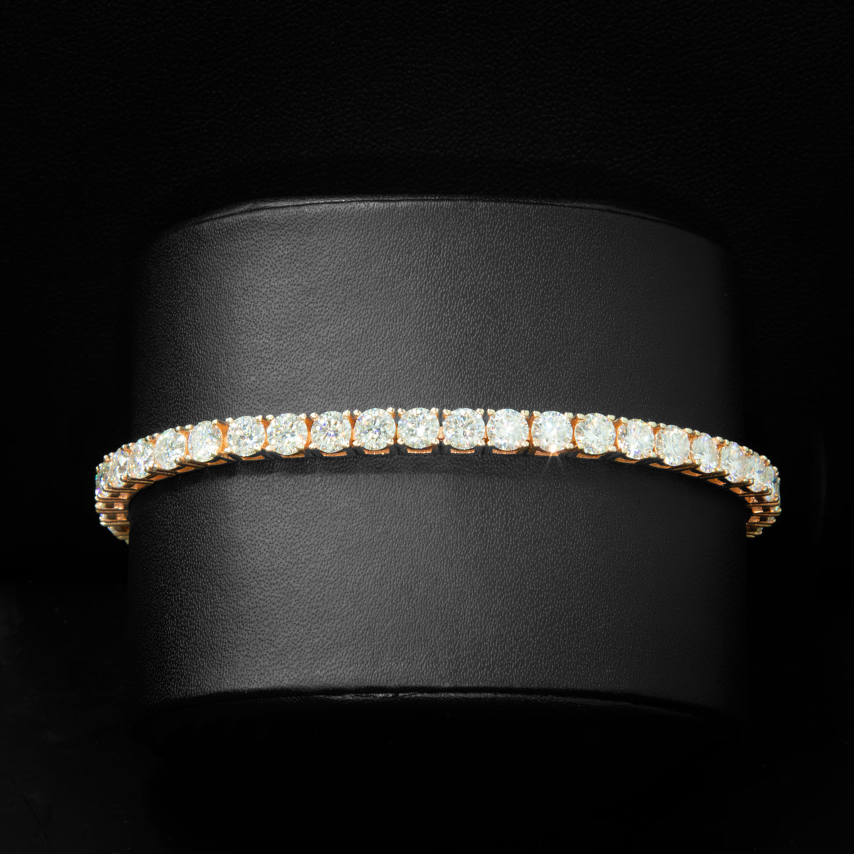 Moissanite 4mm Tennis Bracelet in Rose Finish