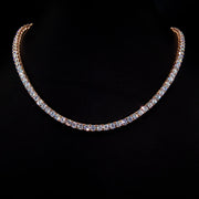 4mm Tennis Necklace in Rose Finish