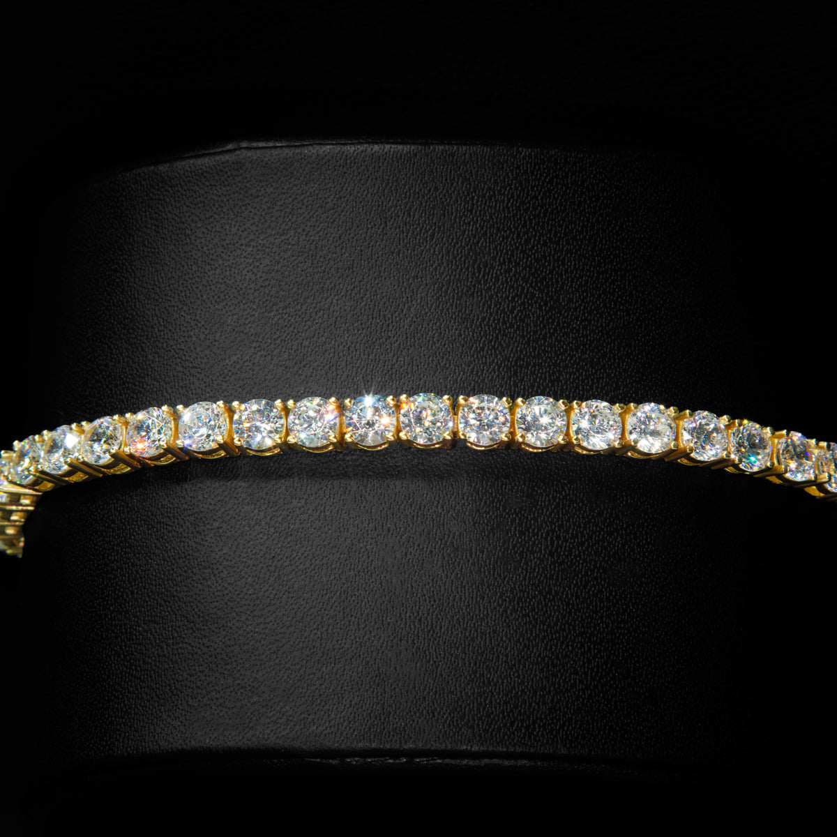 4mm Tennis Bracelet in Yellow Finish