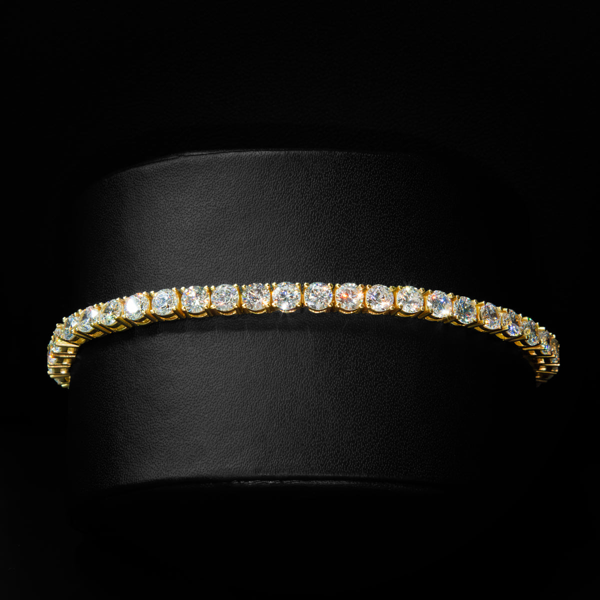 4mm Tennis Bracelet in Yellow Finish