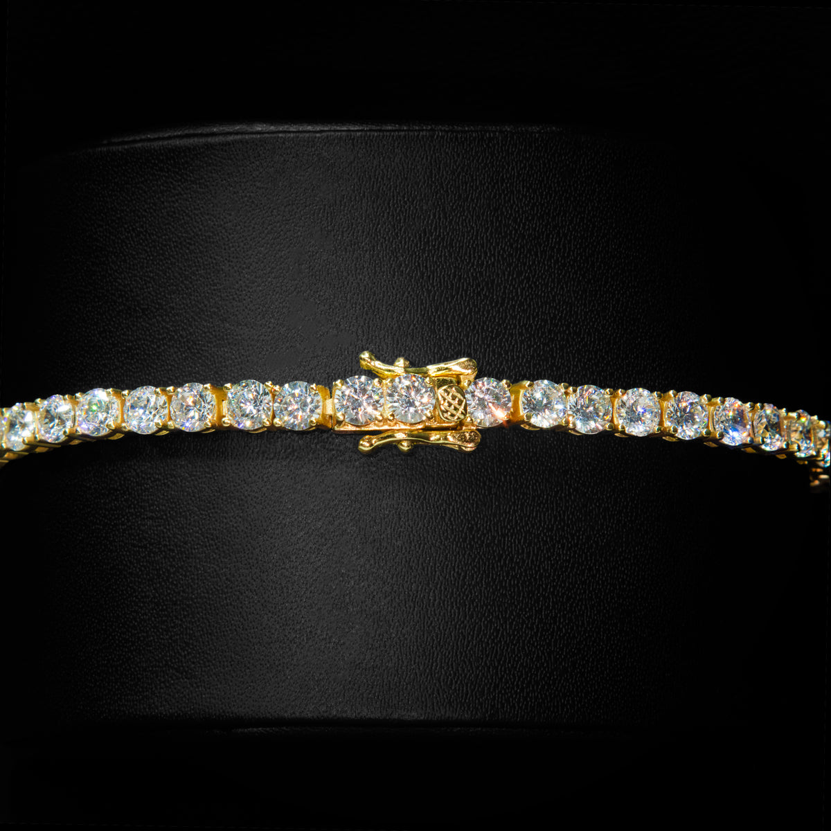 4mm Tennis Bracelet in Yellow Finish