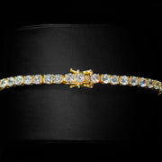 4mm Tennis Bracelet in Yellow Finish