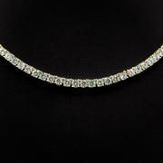 Moissanite 4mm Tennis Necklace in Yellow Finish