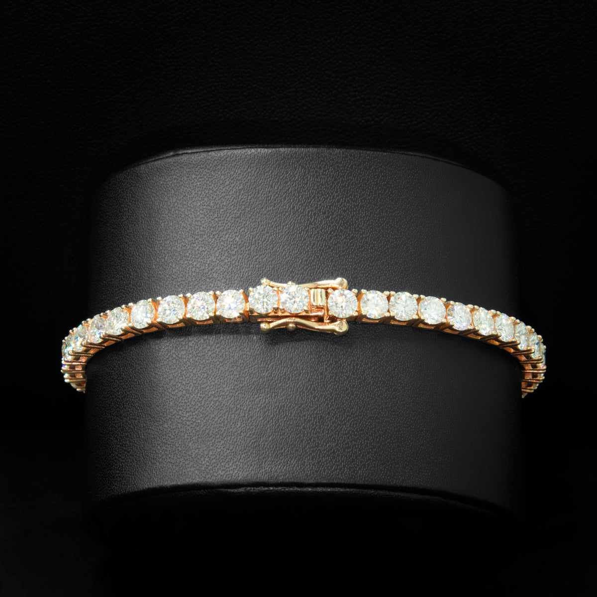 4mm Tennis Bracelet in Rose Finish