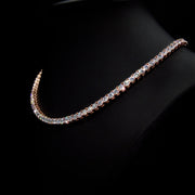 4mm Tennis Necklace in Rose Finish