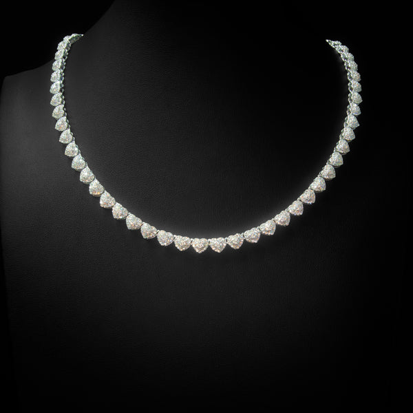 VVS Moissanite 6mm Tennis Heart Necklace