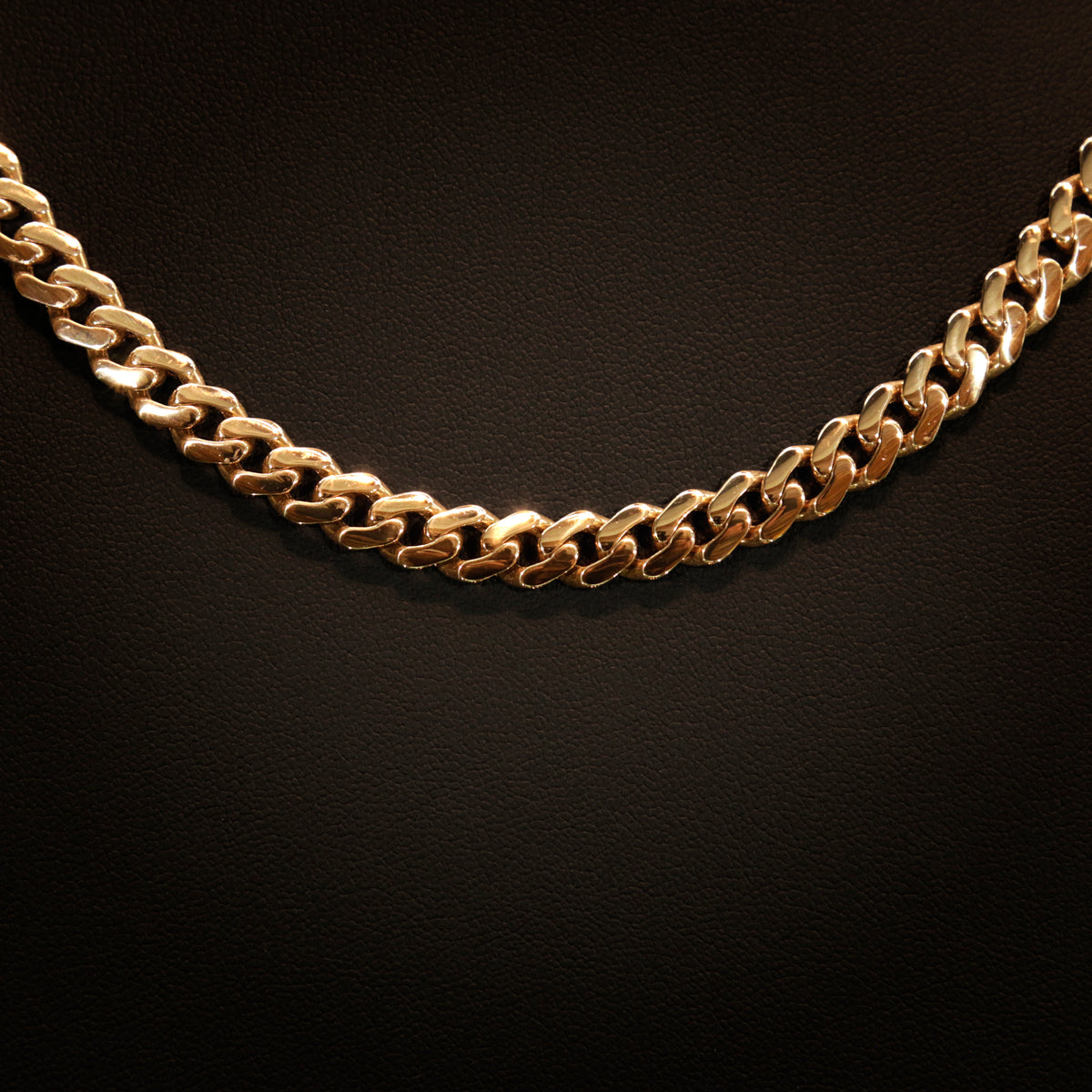 14K Gold 7mm Monaco Link Necklace