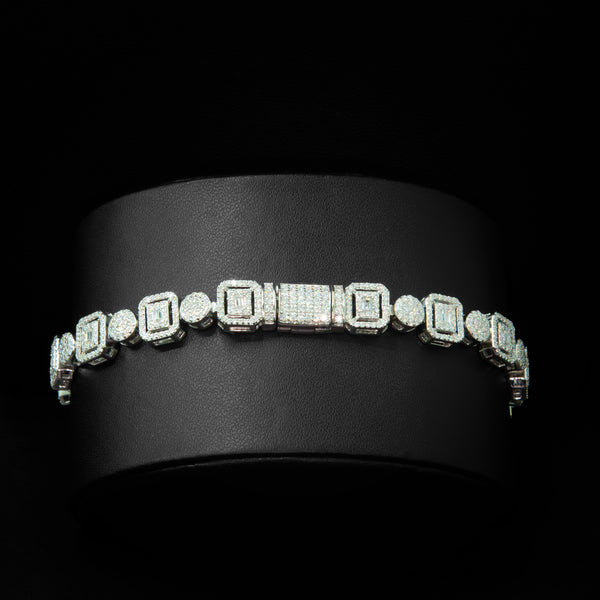 6mm Emerald Cluster Tennis Bracelet