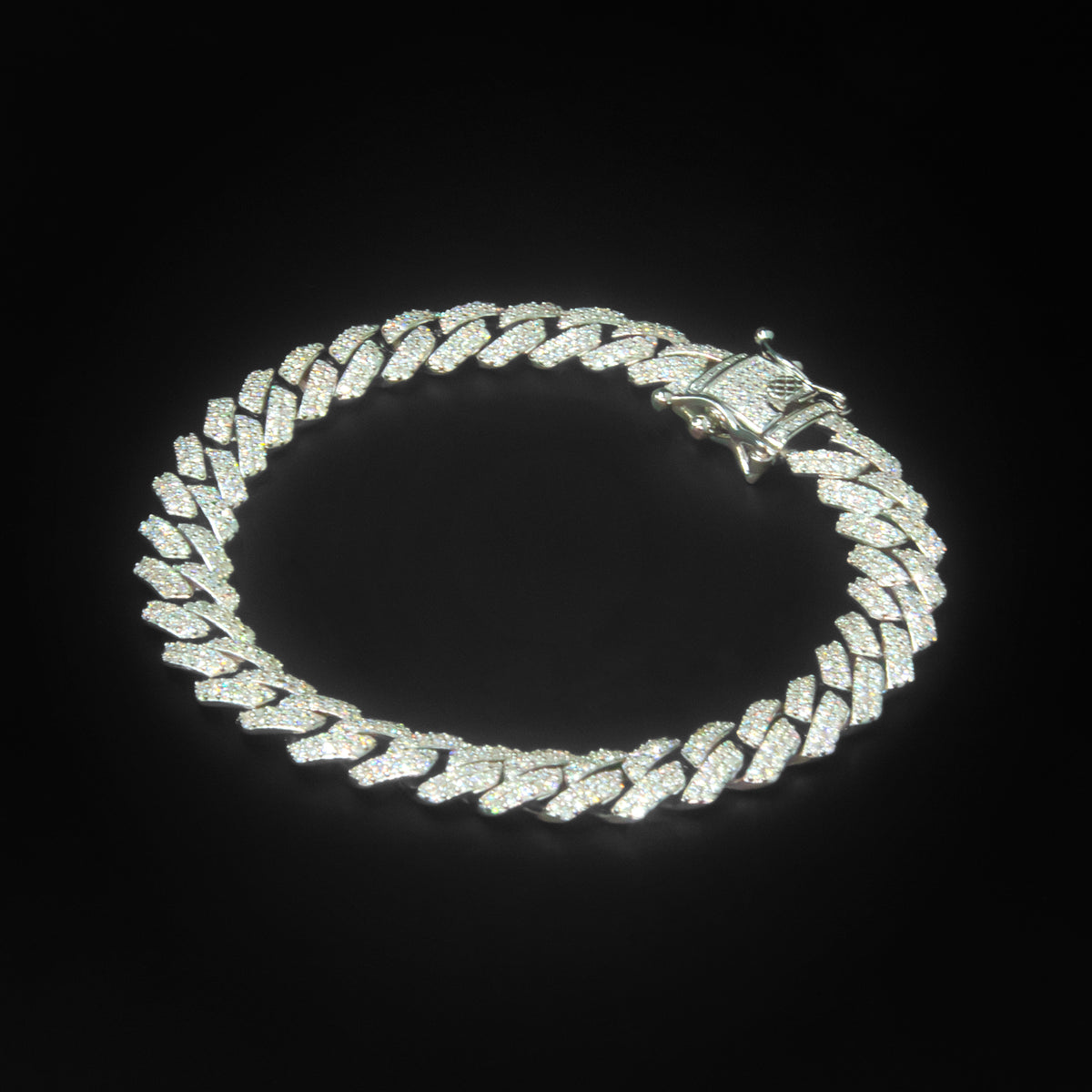 Moissanite 8mm Monaco Cuban Bracelet
