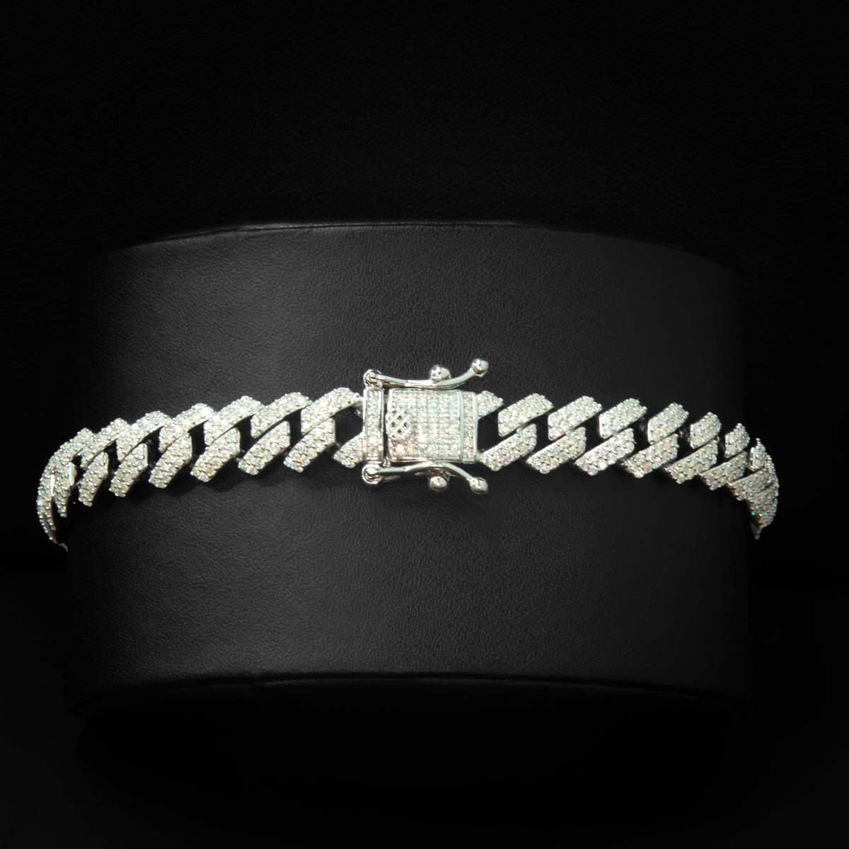 Moissanite 8mm Monaco Cuban Bracelet