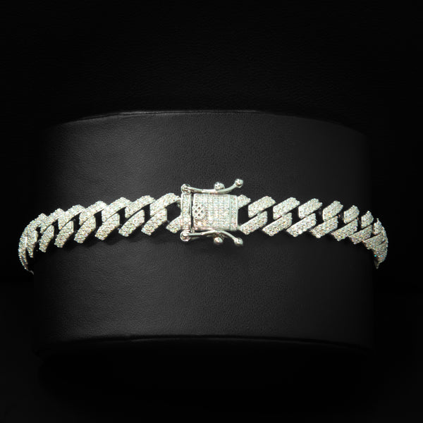 VVS Moissanite 8mm Monaco Cuban Bracelet