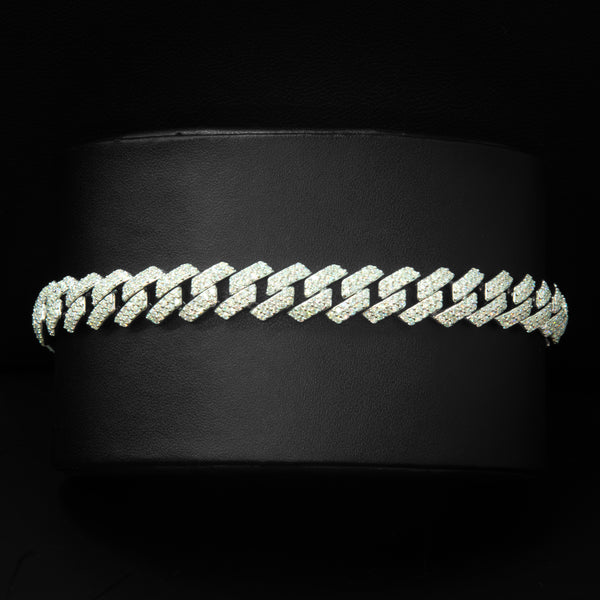 VVS Moissanite 8mm Monaco Cuban Bracelet