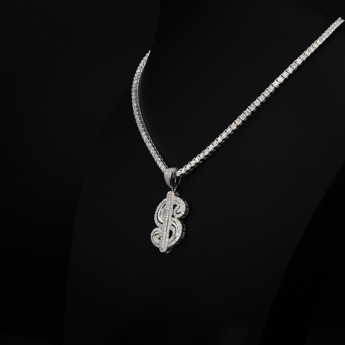 Moissanite Money Sign Pendant