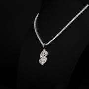 Moissanite Money Sign Pendant