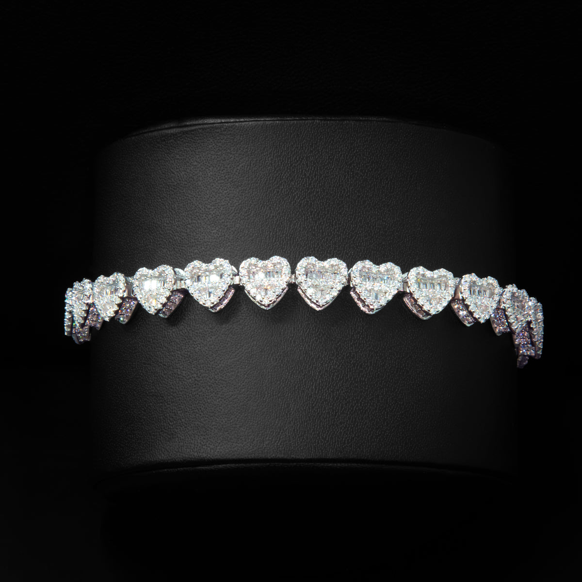Baguette Heart Bracelet 7mm