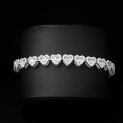 Baguette Heart Bracelet 7mm