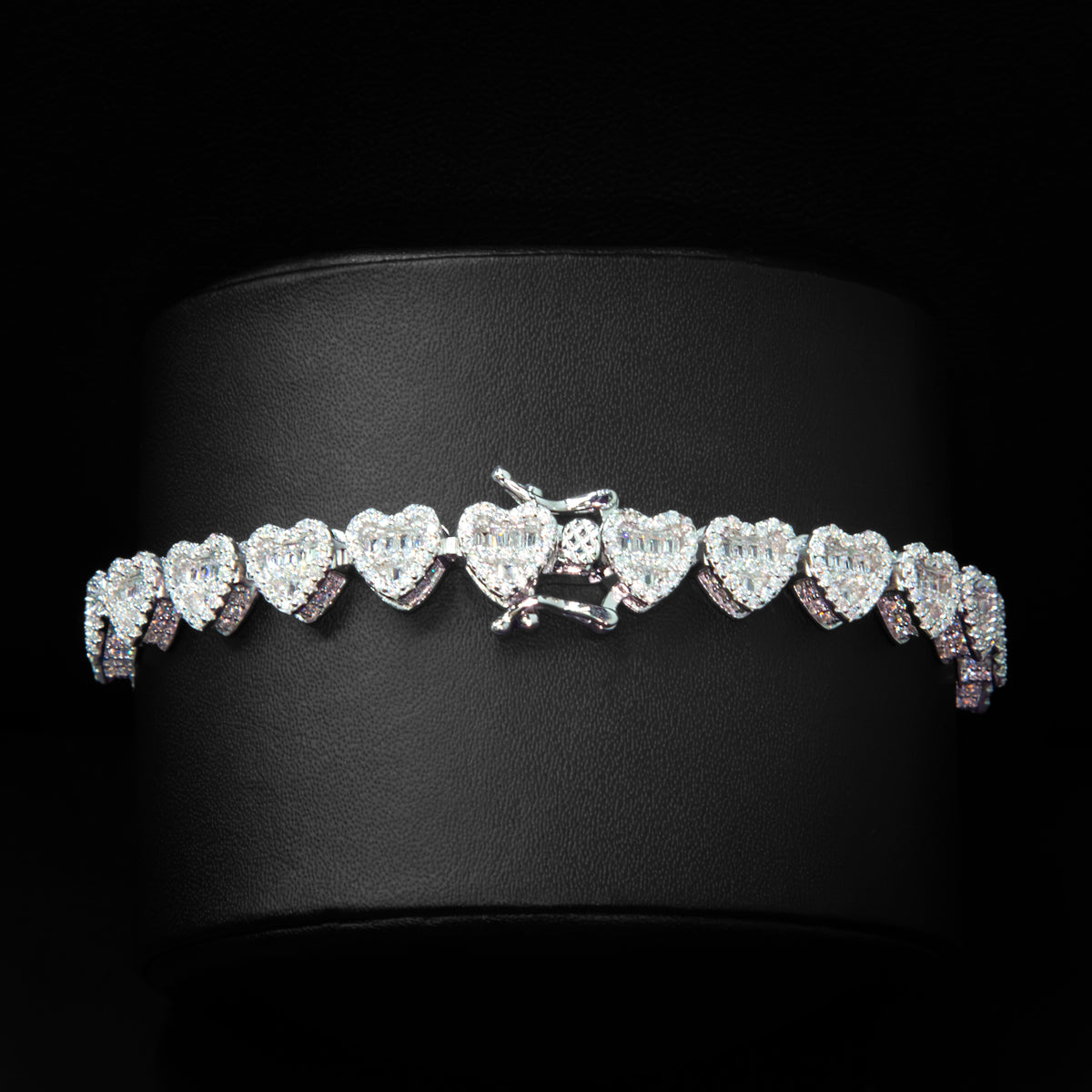 Baguette Heart Bracelet 7mm